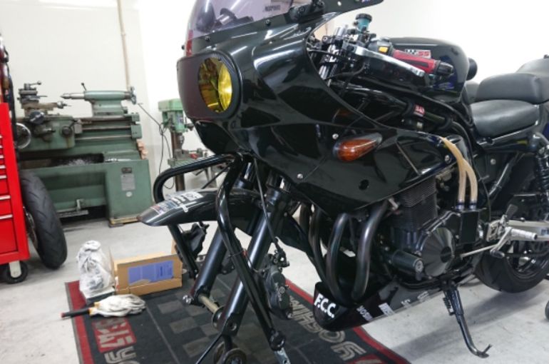 GS1200SS 倒立フォーク化&車検整備です①