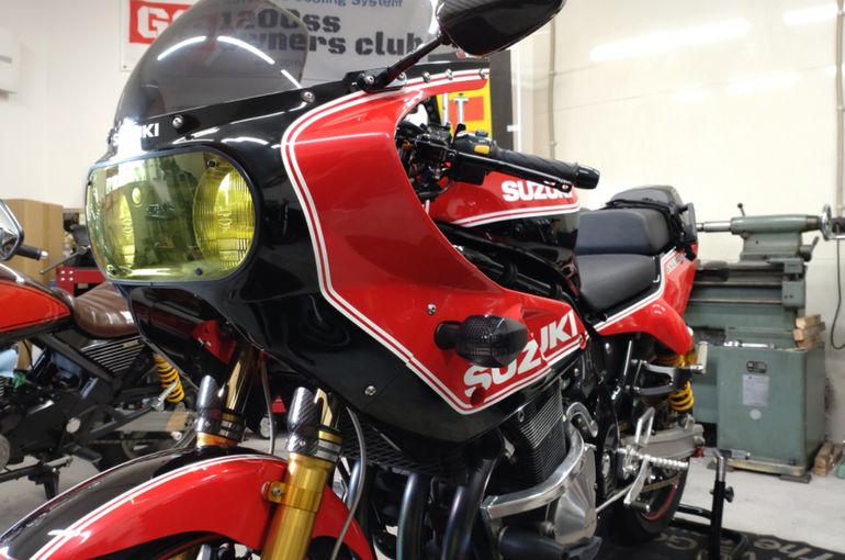 GS1200SS オリジナル正立ステムKIT装着①
